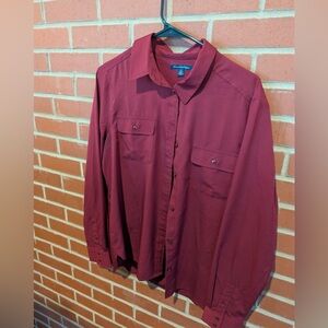 Vintage American Eagle Maroon Button-Up Shirt